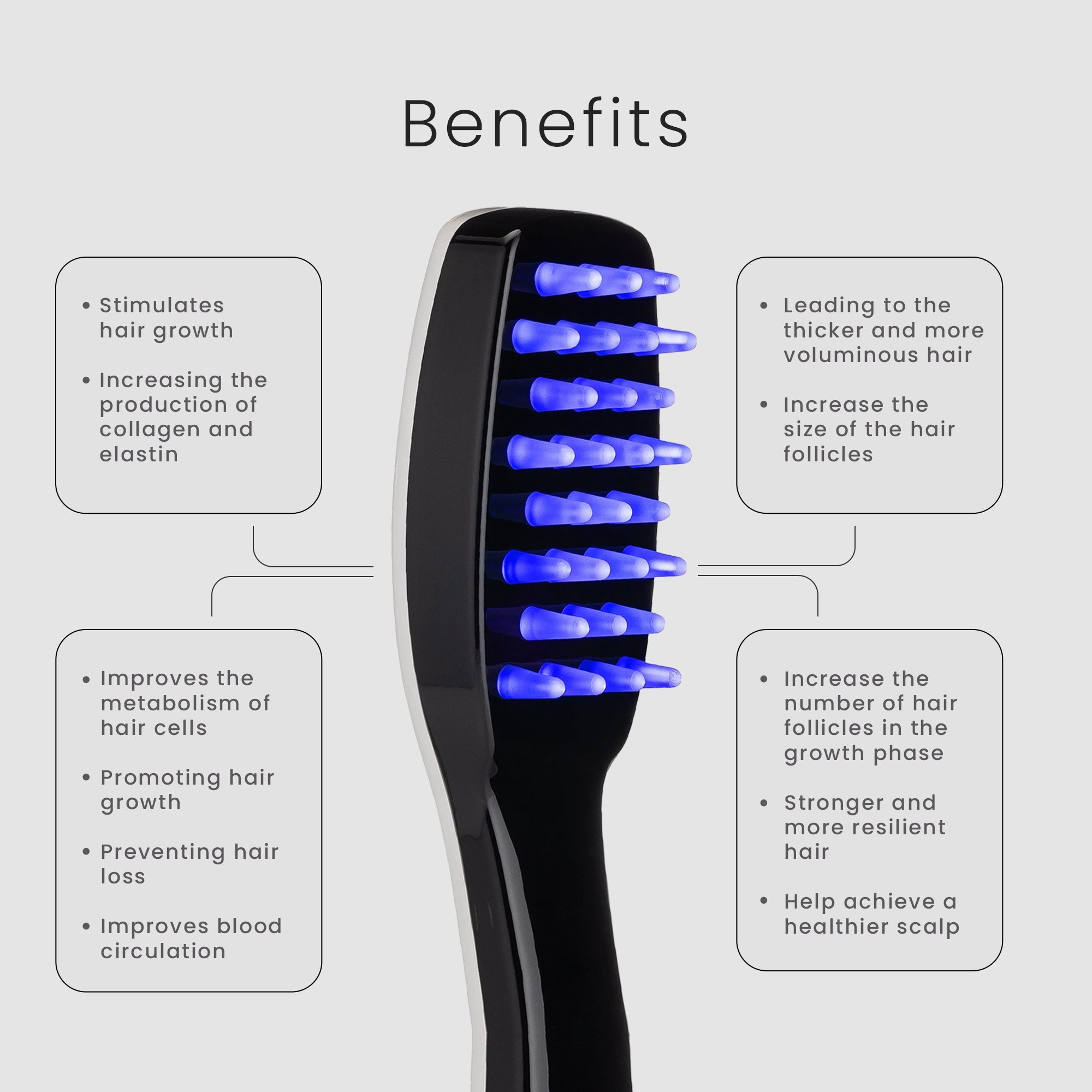Hairbrush with Red Light Therapy