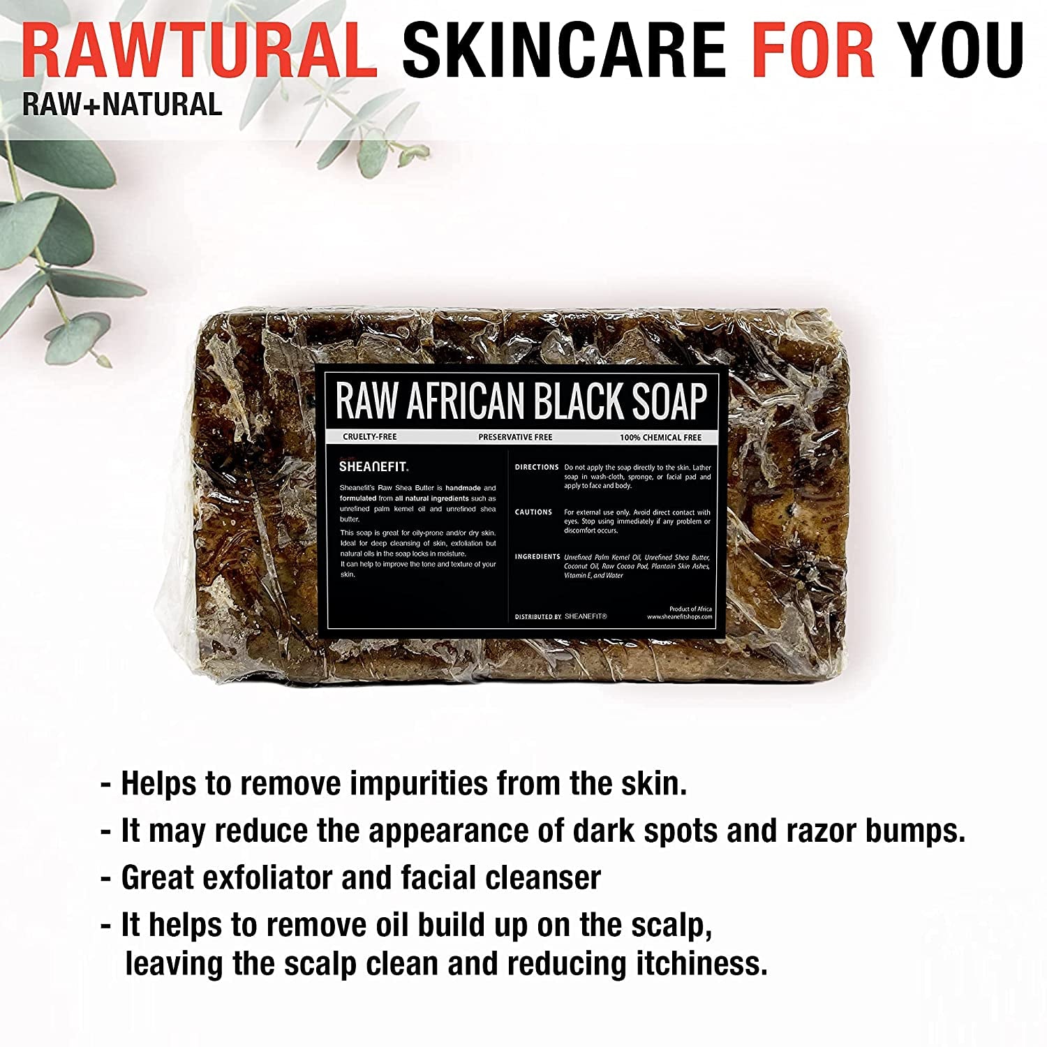 Organic African Black Soap - Skincare and Body Care